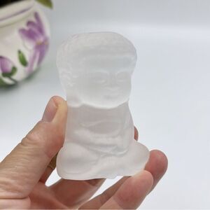 Selenite Hand-Carved Baby Buddha sculpture figurine​